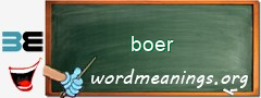 WordMeaning blackboard for boer